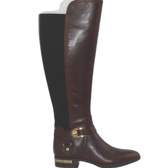 Vince Camuto Leather Medium Calf Tall Shaft Boots - Picture 4 of 11